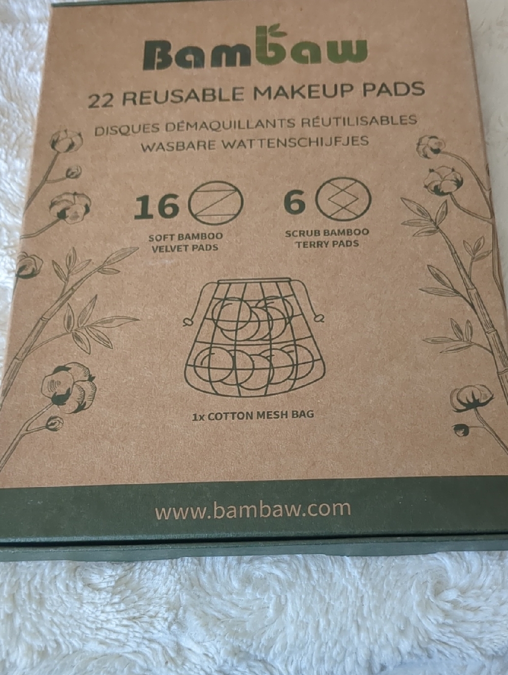Reusable Makeup Pads - Natural Brown (22 Pack)